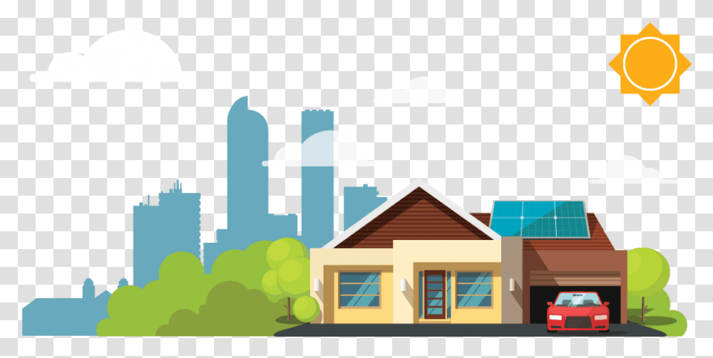 Denver Home Insulation And Solar Power, Neighborhood, Urban, Building, Housing Transparent Png