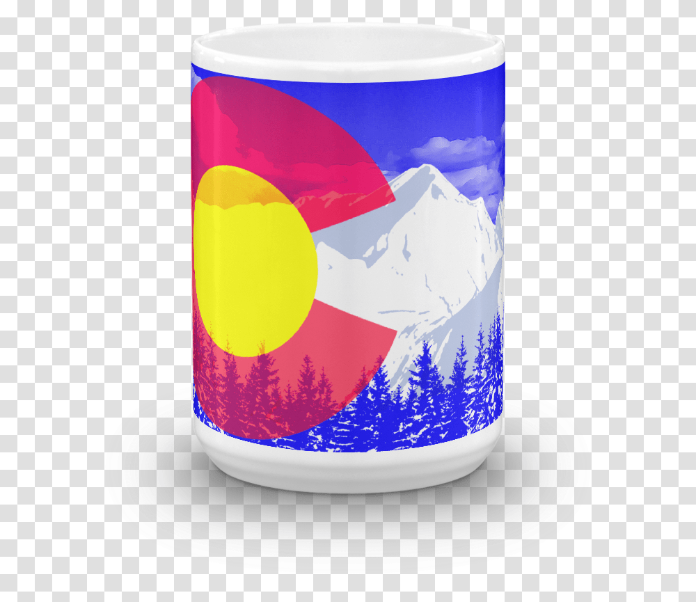 Denver Rocky Mountains Colorado Flag Coffee Mug Magic Mug, Coffee Cup, Tin, Can, Birthday Cake Transparent Png