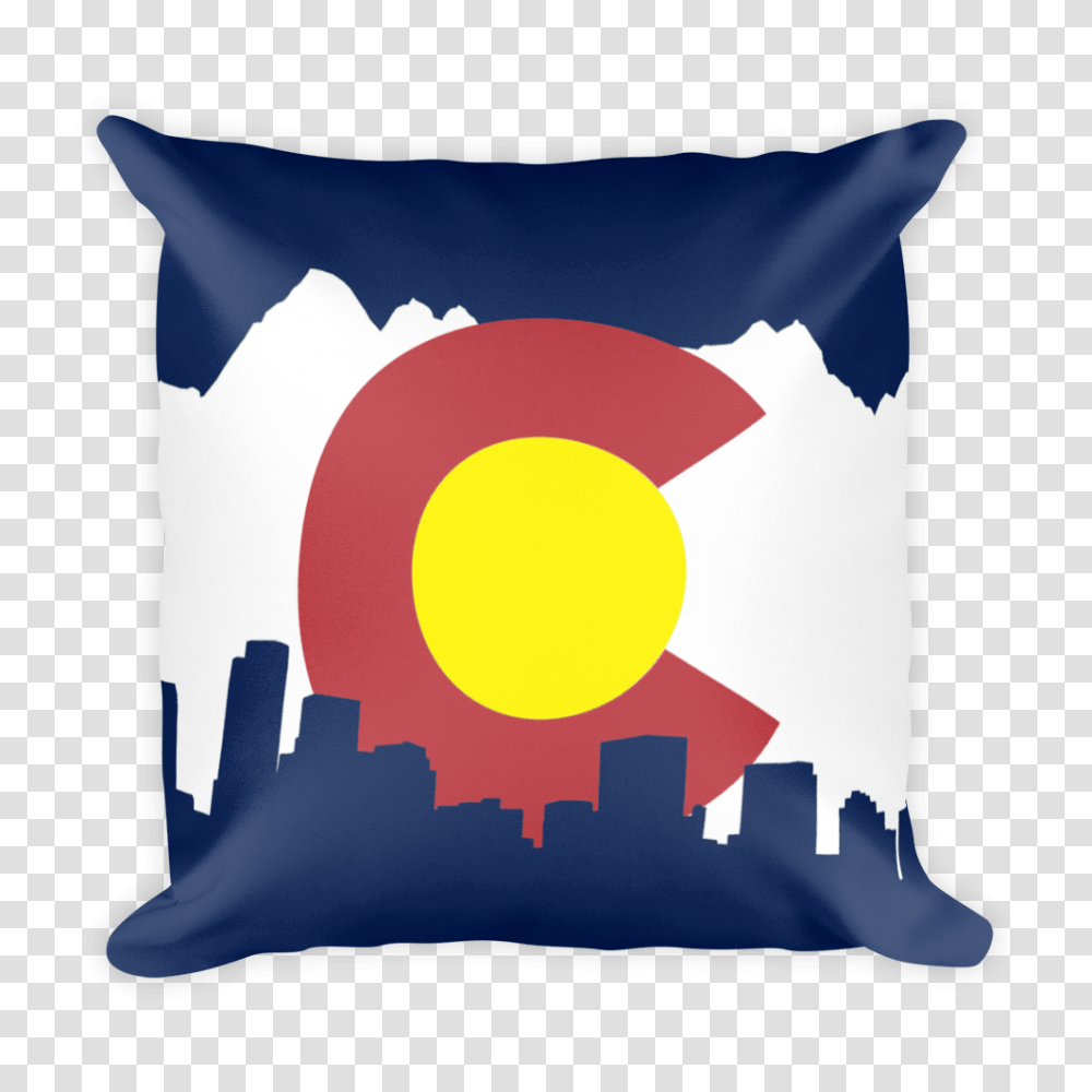 Denver Skyline Colorado Flag Pillow Denver Colorado Gifts Souvenirs, Cushion Transparent Png