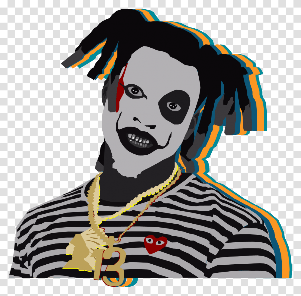 Denzel Curry Fan Art, Person, Performer, Face, Gold Transparent Png