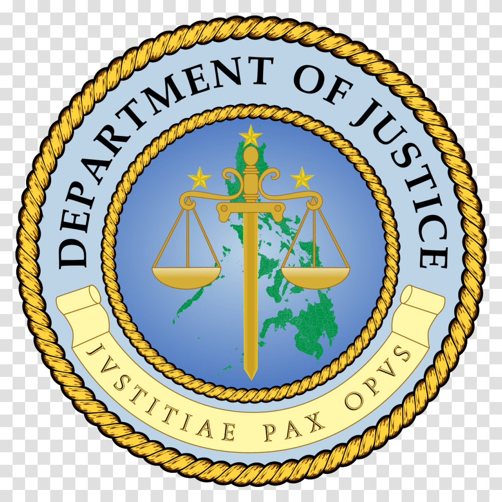 Department Of Justice Department Of Justice Logo Philippines, Symbol, Trademark, Emblem, Text Transparent Png