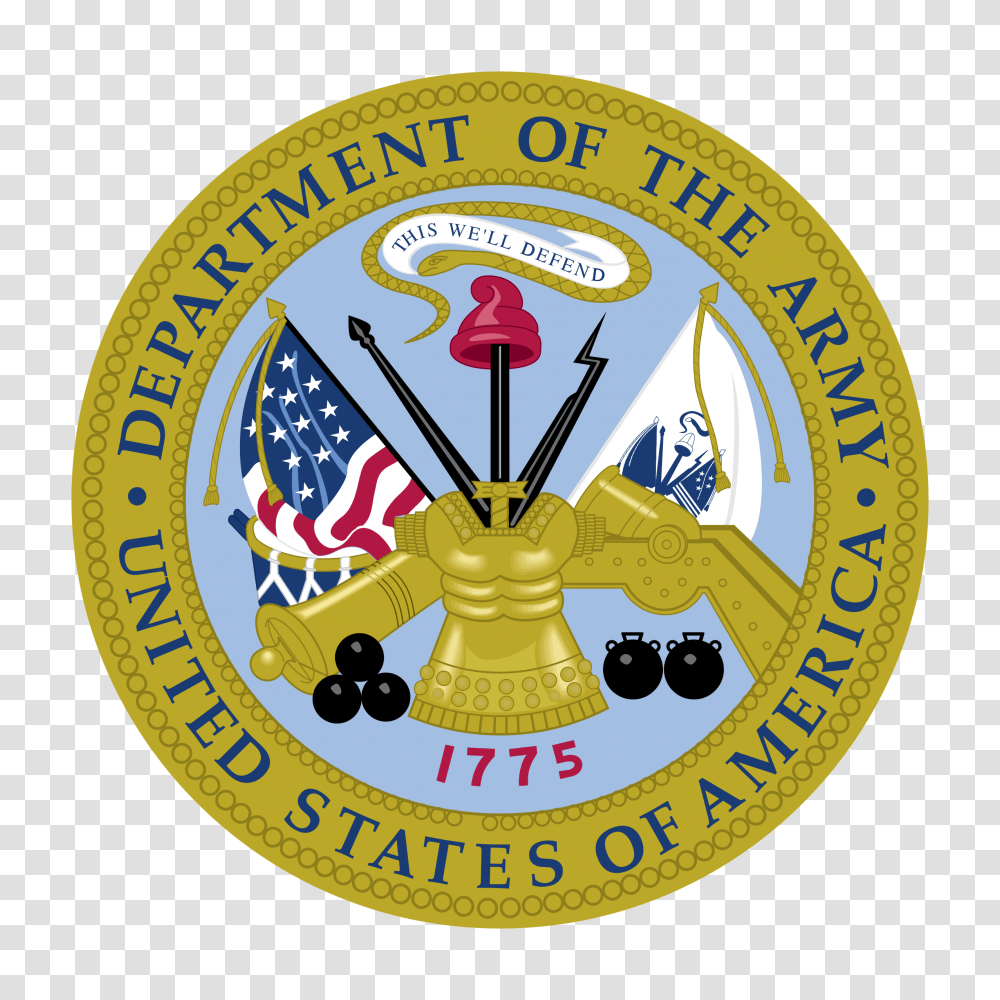 Department Of The Army Logo Vector, Military Uniform, Trademark, Emblem Transparent Png