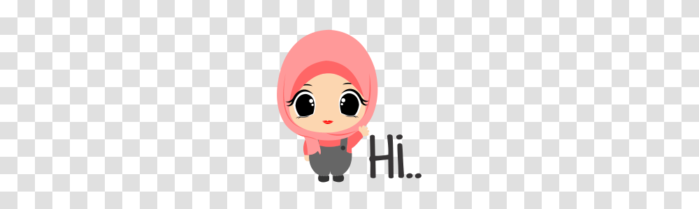 Depipit Cute Hijab Girl Line Stickers Line Store, Face, Outdoors, Drawing Transparent Png
