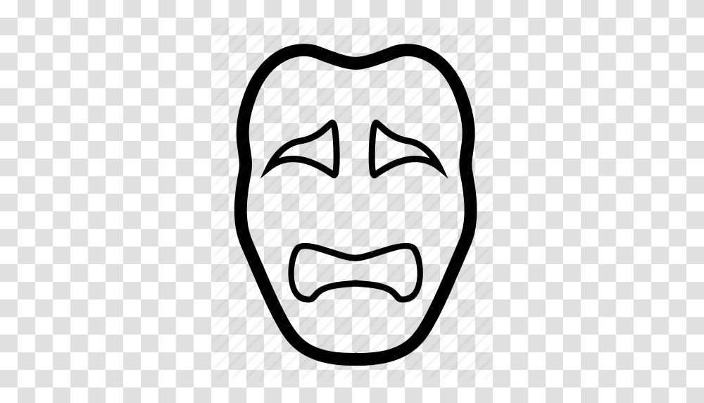 Depressed Dissapointed Drama Mask Masquerade Sad Theater, Label Transparent Png