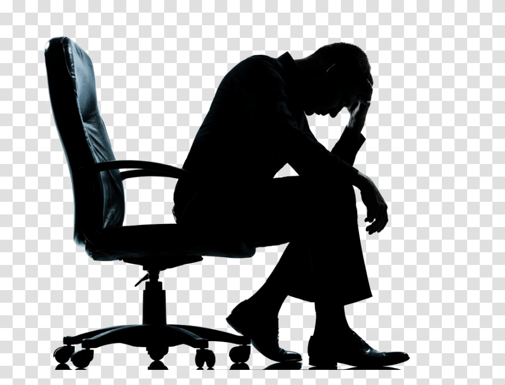 Depression Image, Chair, Furniture, Sitting, Person Transparent Png