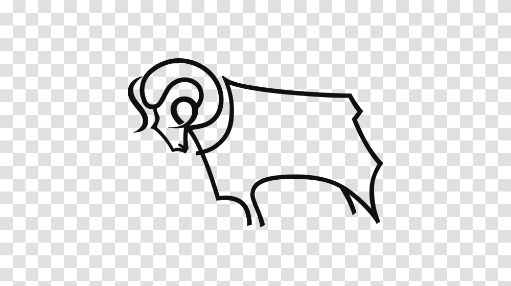 Derby County Fc Football Logo, Axe, Tool, Silhouette, Stencil Transparent Png