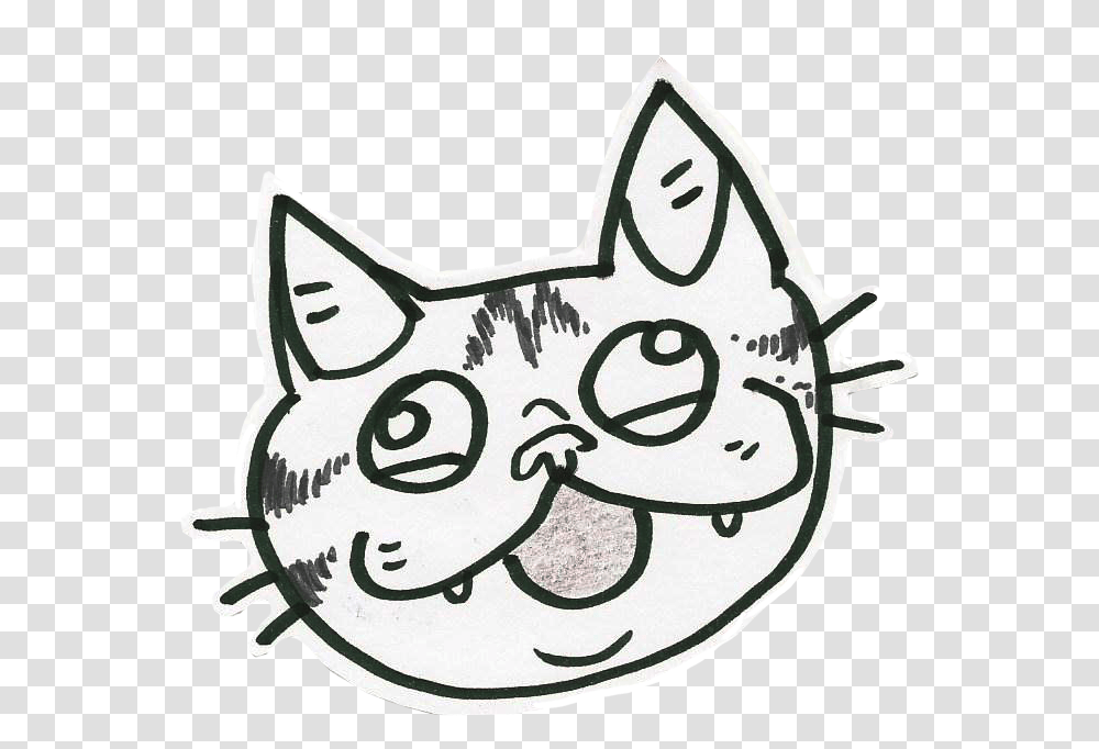 Derp Face Cat, Label, Drawing Transparent Png