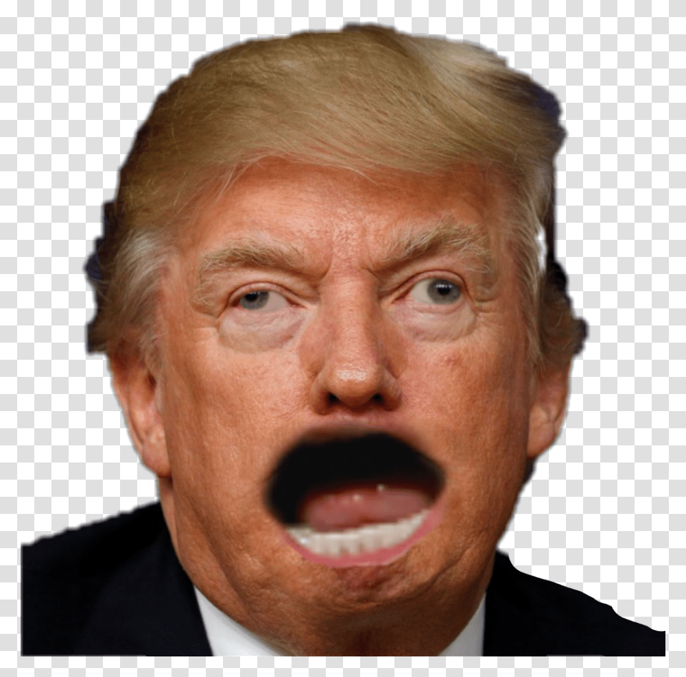 Derp Trump Download Donald Trump Angry Faces, Person, Human, Head, Mouth Transparent Png