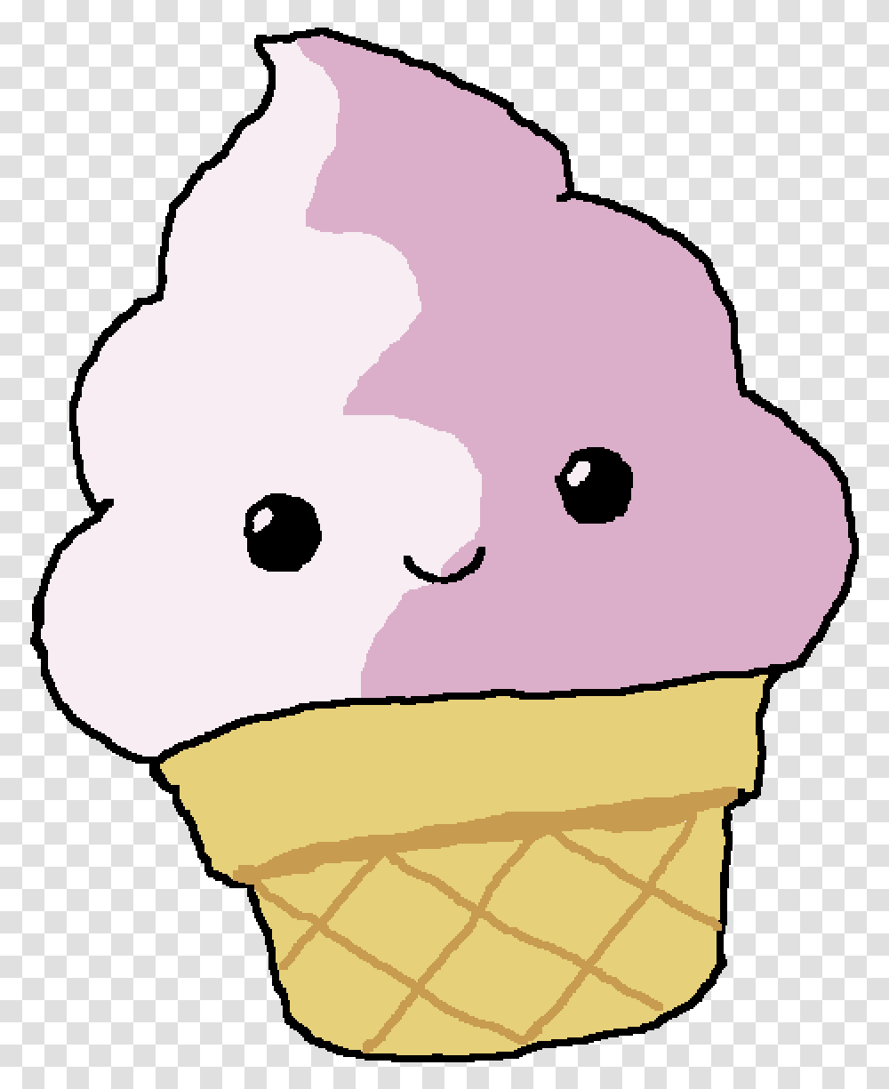 Derpy Kawaii Icecream Cartoon Happy Ice Cream, Dessert, Food, Creme, Sweets Transparent Png