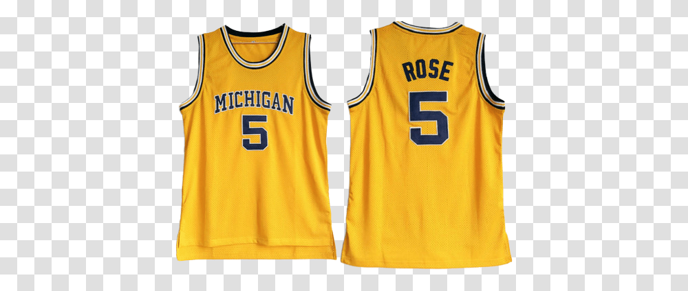 Derrick Rose Michigan Wolverines Jersey Basketball, Clothing, Apparel, Shirt, Tie Transparent Png