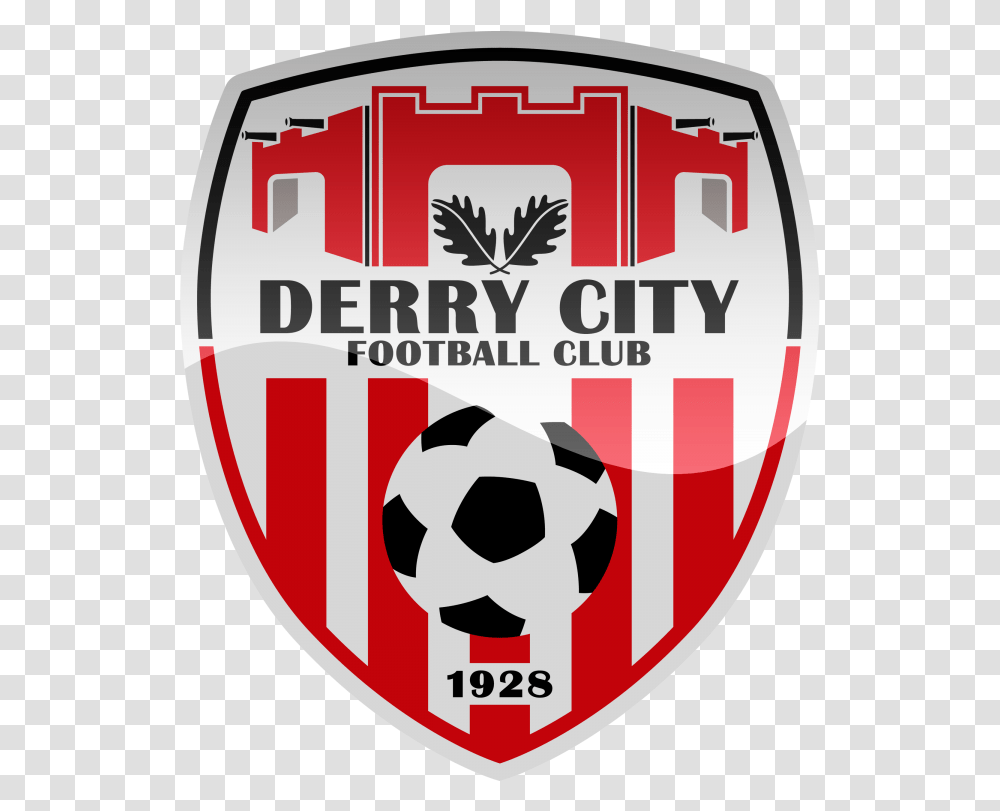 Derry City Fc Hd Logo Derry City Vs Waterford, Armor, Shield, Trademark Transparent Png