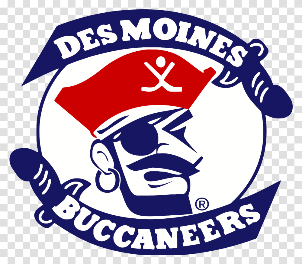 Des Moines Buccaneers Logo, Label, Trademark Transparent Png