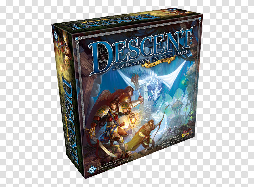 Descent Board Game Box, Person, Human, Magician, Performer Transparent Png