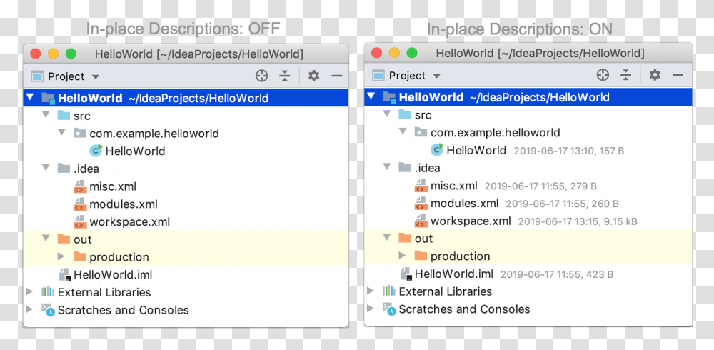Descriptions In Tree Views Option On And Off Intellij Explorer View, Electronics, Number Transparent Png