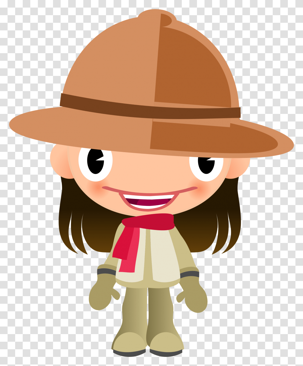 Desenhos Coloridos De Safari Girl With A Hat Clipart, Apparel, Sun Hat, Label Transparent Png