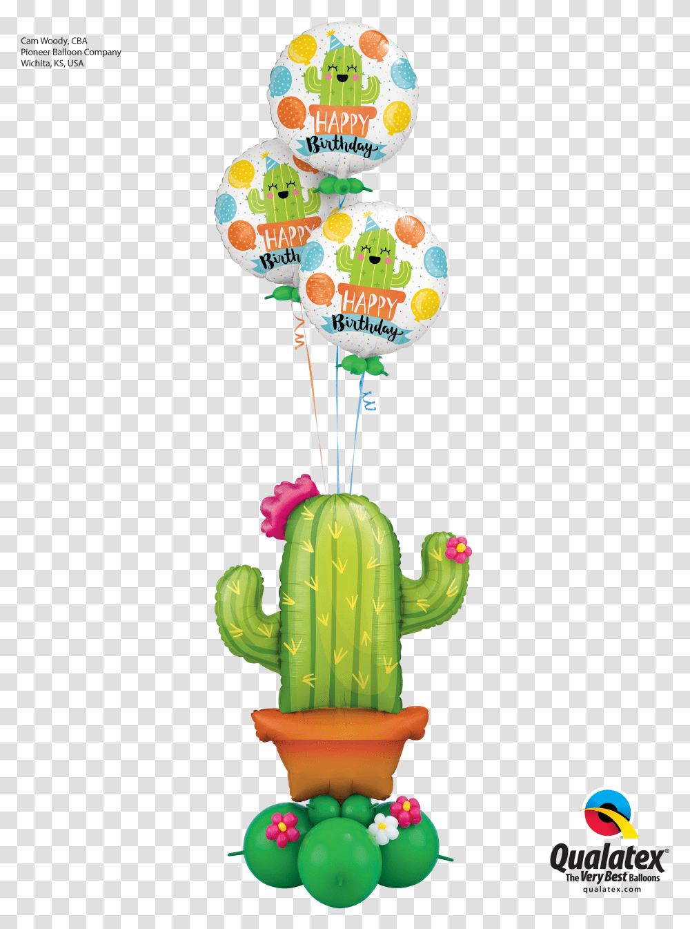 Desert Cactus Clipart Cactus Balloon Qualatex, Plant Transparent Png