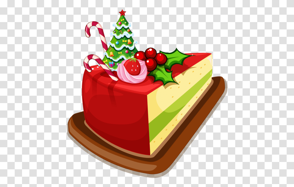 Desert Clipart Sponge Cake Christmas Dessert Clipart, Birthday Cake, Food, Tree, Plant Transparent Png