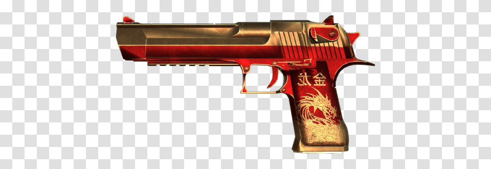 Desert Eagle Golden Dragon, Gun, Weapon, Weaponry, Handgun Transparent Png