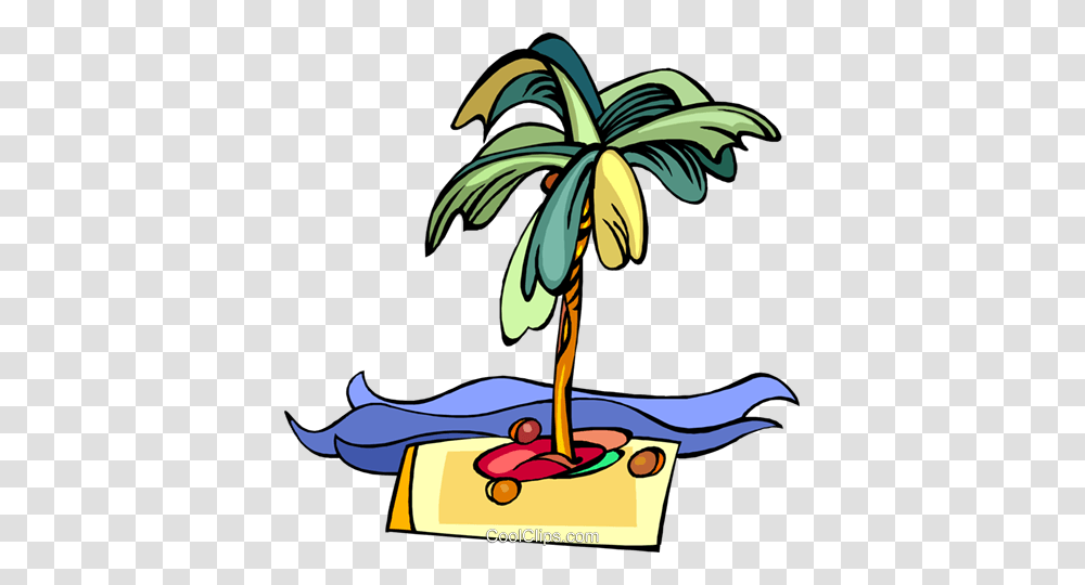 Desert Island Royalty Free Vector Clip Art Illustration, Plant, Tree, Bird, Animal Transparent Png