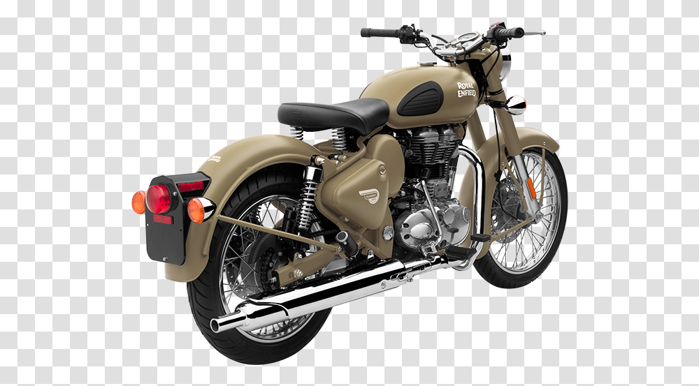 Desert Storm Royal Enfield Classic Model, Motorcycle, Vehicle, Transportation, Wheel Transparent Png