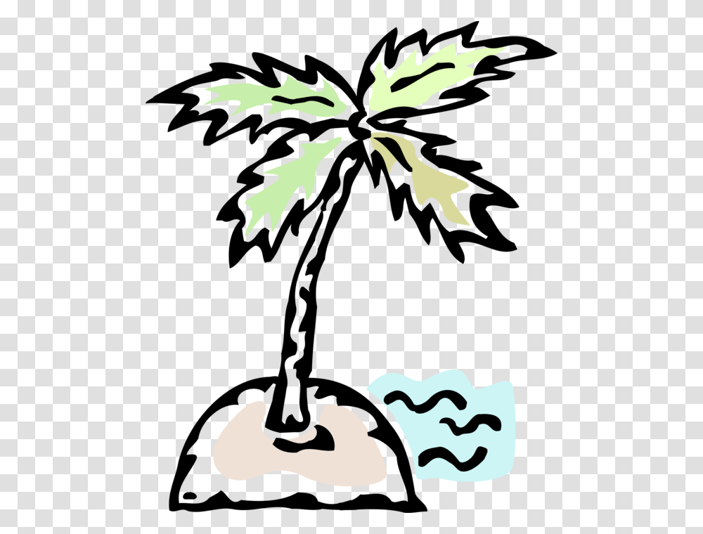 Deserted Island And Palm Tree, Stencil, Bird, Animal, Poster Transparent Png