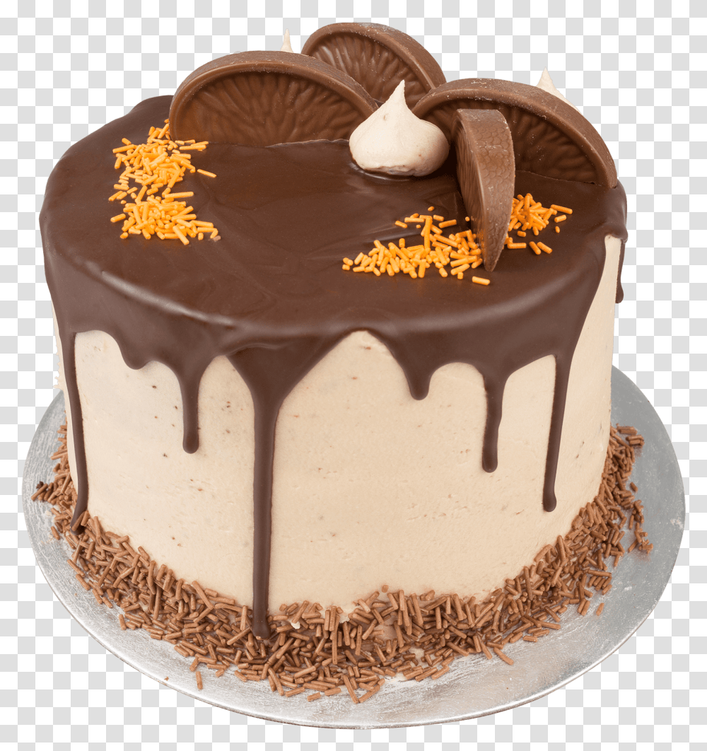 Deserts Delivered 18 Chocolate Orange Cake, Birthday Cake, Dessert, Food Transparent Png