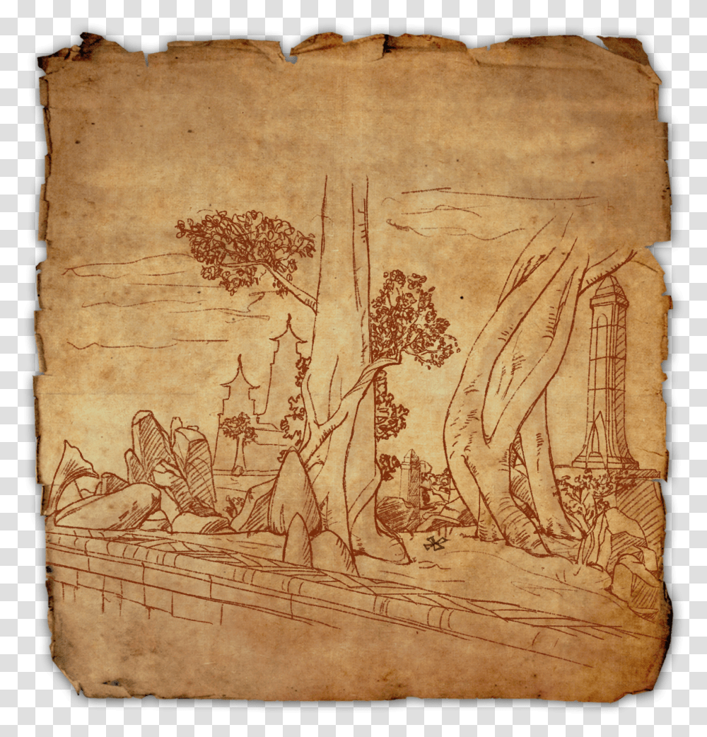 Deshaan Treasure Map Ii Elder Scrolls Online Hidden Treasure Map, Painting, Diary Transparent Png