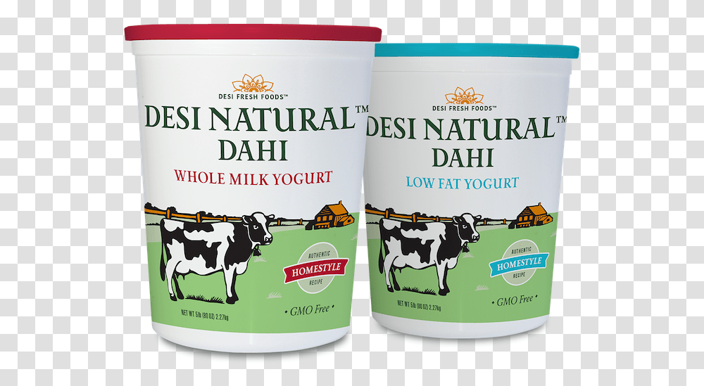 Desi Natural Dahi Yogurt Desi Whole Milk Yogurt, Cow, Cattle, Mammal, Animal Transparent Png