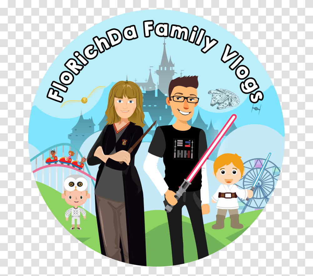 Design And Illustration Of Logo An Banner For Florichda Family Vlogs, Person, Human, Female, Cleaning Transparent Png