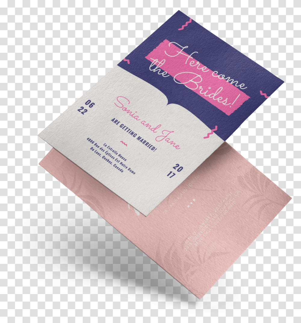 Design And Print Wedding Invitations Envelope, Text, Paper, Business Card, Passport Transparent Png