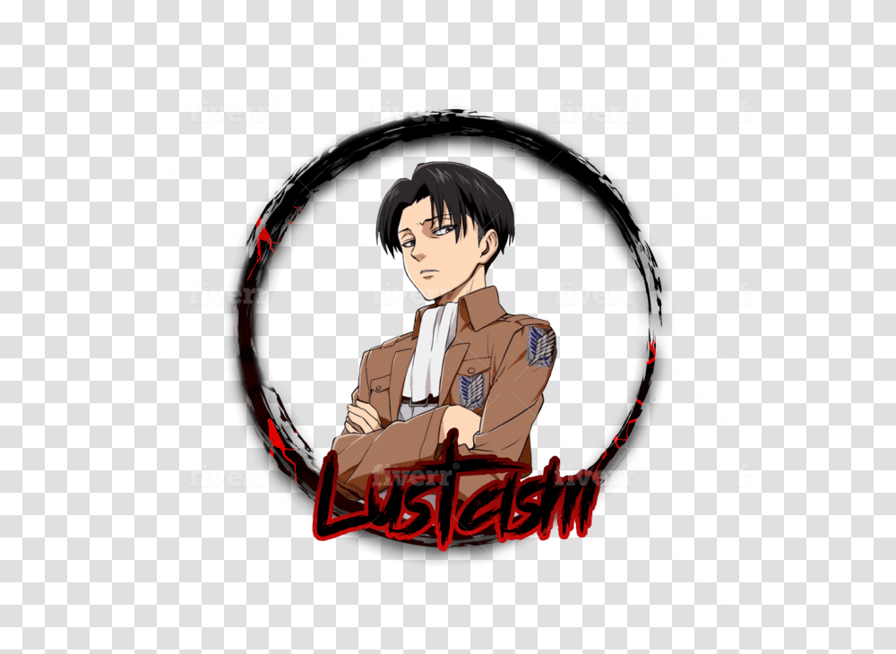 Design Anime Or Manga Gaming Logo Levi Ackerman, Person, Human, Comics, Book Transparent Png