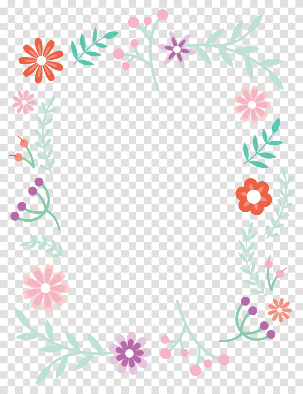 Design Border Simple Flower, Floral Design, Pattern Transparent Png