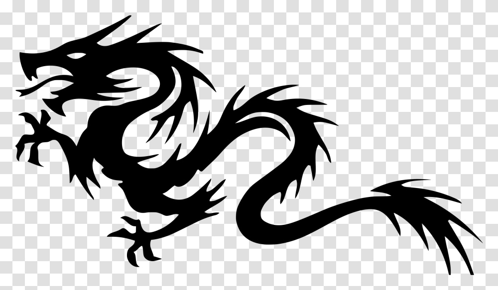 Design Clipart Dragon Chinese Dragon Black And White Clipart, Gray, World Of Warcraft Transparent Png