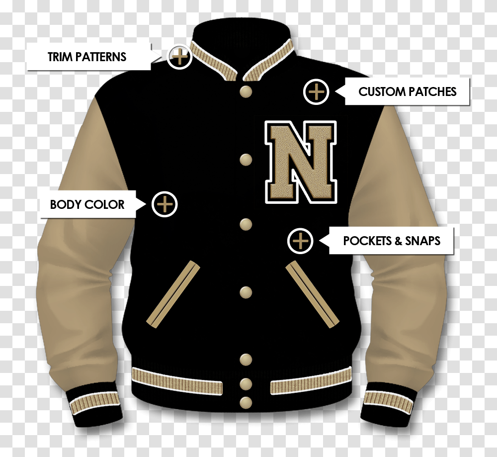 Design Custom Jackets Letterman Baseball Varsity Jacket High School Jacket Designs, Apparel, Coat, Logo Transparent Png