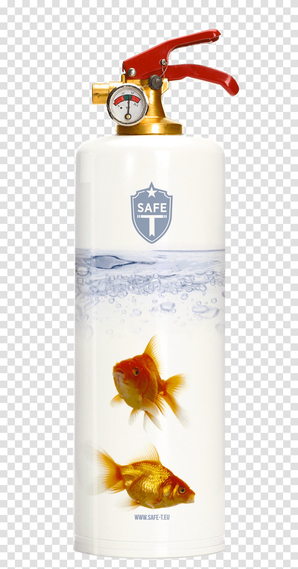 Design Fire Extinguisher Goldfish Bottle, Animal, Bird, Glass Transparent Png