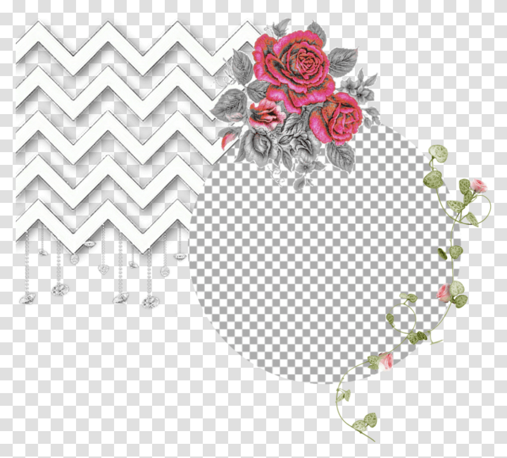 Design Flower Circle Aesthetic Garden Roses, Pattern, Food Transparent Png