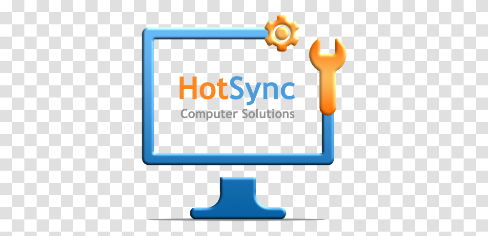 Design For Hotsync Computer Solutions Logo Of An Computer Business, Monitor, Screen, Electronics, Display Transparent Png