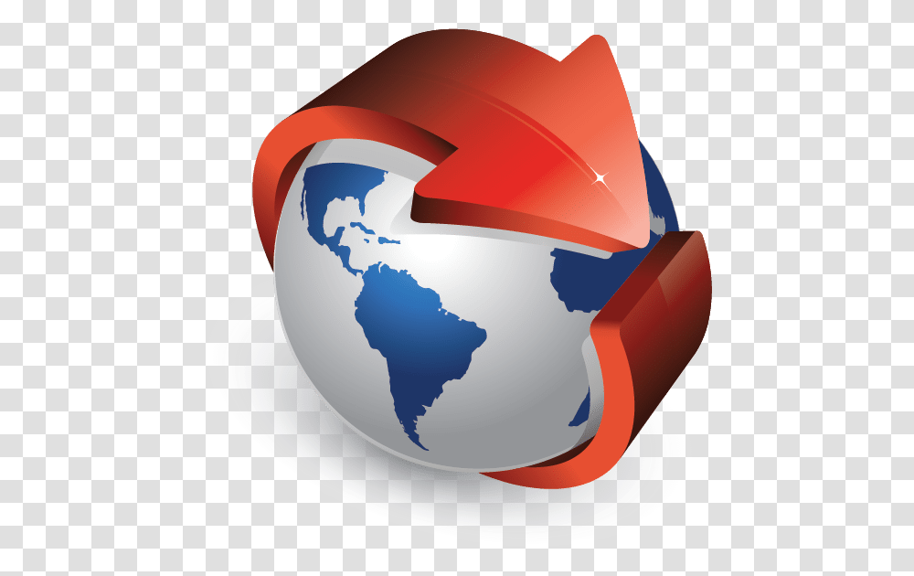 Design Free Logo 3d Globe Arrow Templates Worldwide Globe With Arrow Logo, Outer Space, Astronomy, Universe, Planet Transparent Png