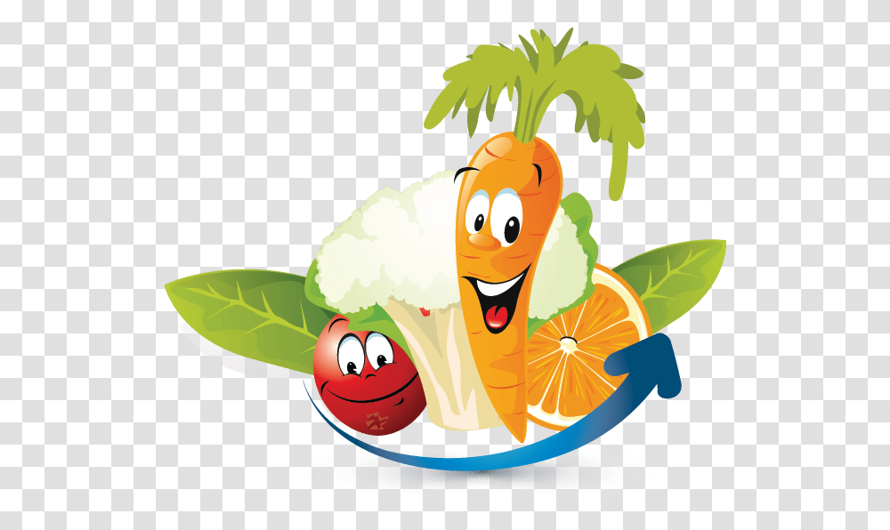 Design Free Logo Fruits Vegetables Online Template Animation Fruits And Vegetables Animated, Plant, Toy, Food, Carrot Transparent Png