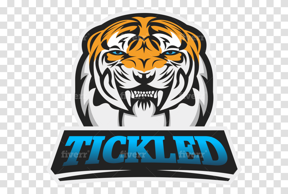 Design Gaming E Sport Mascot Logo Clip Art, Symbol, Trademark, Tiger, Wildlife Transparent Png