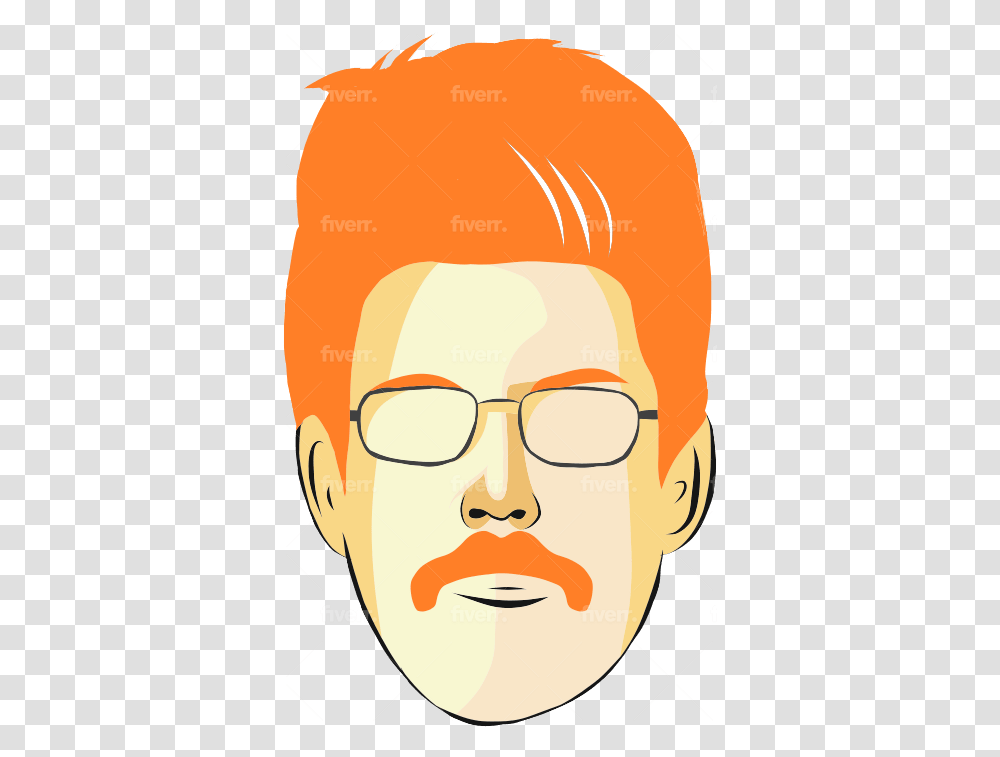 Design Minimalist Flat Line Vector Avatar Of You By Hariswahid Hair Design, Head, Face, Glasses, Art Transparent Png