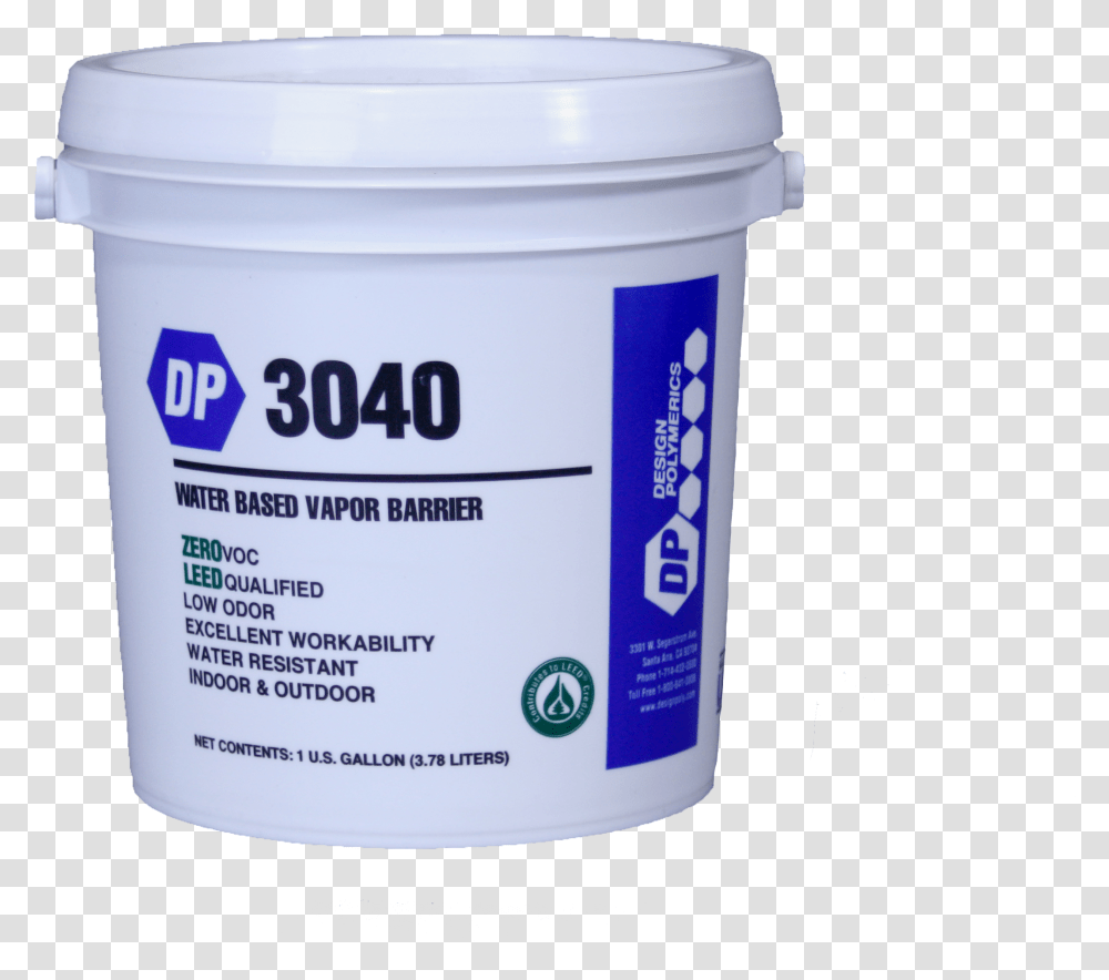 Design Polymerics Dp 3040 Vapor Barrier Coating Dp1010 Duct Sealant, Paint Container, Milk, Beverage, Drink Transparent Png