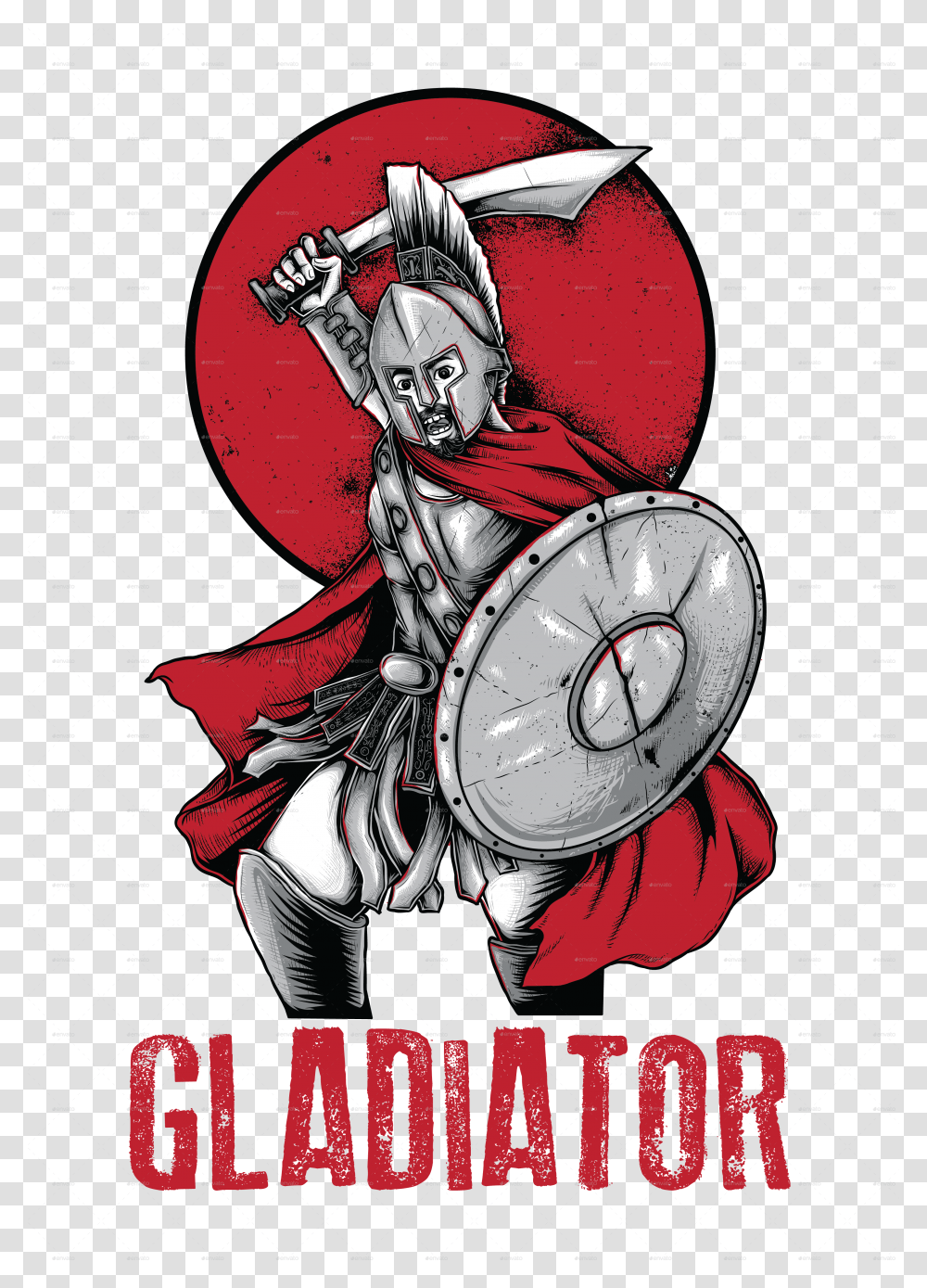 Design Vector Illustration Warrior, Poster, Advertisement, Armor, Person Transparent Png