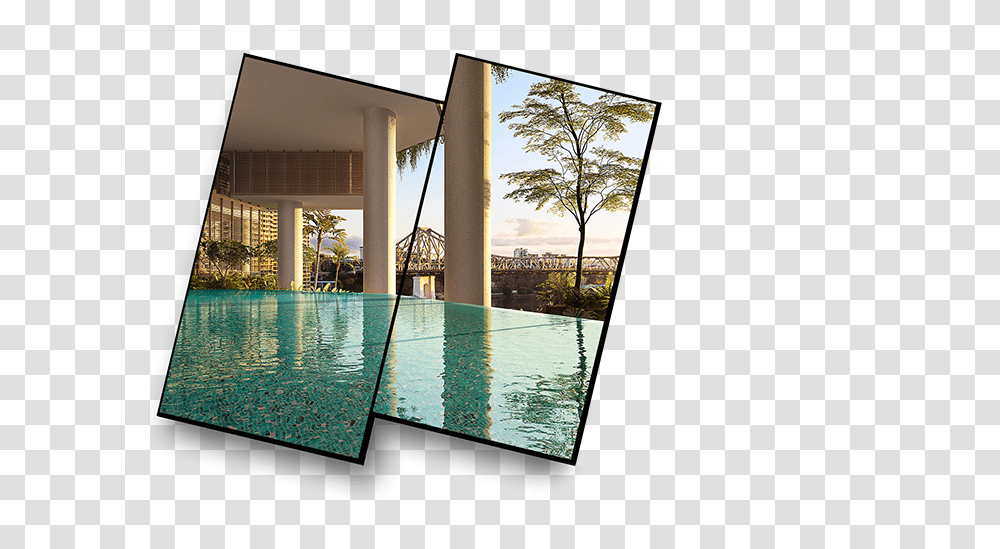 Design Video Wall Mockup Swim And Unwind High Above The City, Building, Resort, Hotel, Pool Transparent Png
