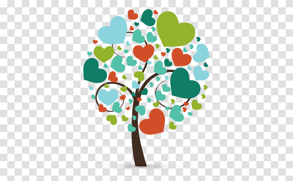 Design Your Own Hearts Tree Logo Online With Free Maker Tree With Hearts Clipart, Graphics, Paper, Rug, Confetti Transparent Png