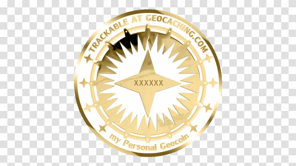 Design Your Own My Personal Geocoin Governance And Control, Gold, Lighting, Symbol, Gold Medal Transparent Png