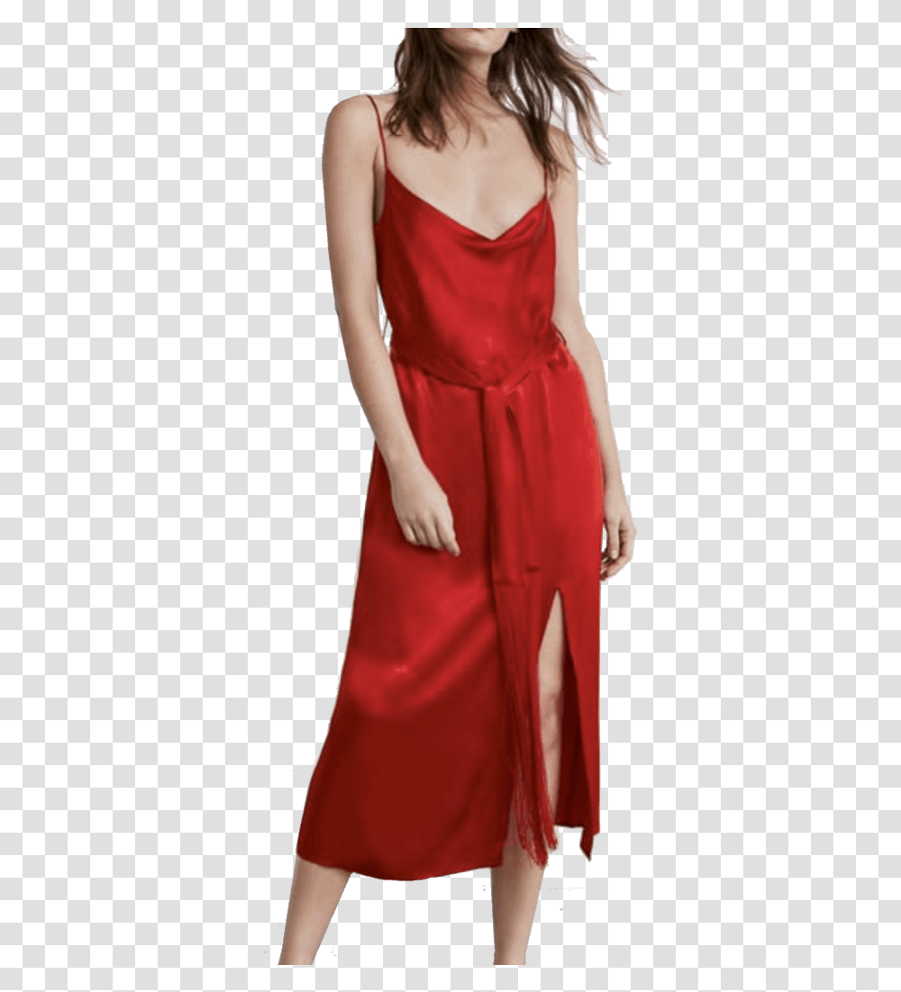 Designer Red Dance Dress Red Satin Cowl Dress, Evening Dress, Robe, Gown Transparent Png