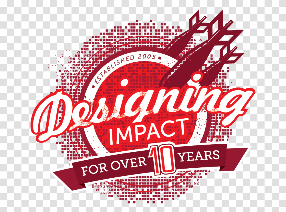 Designing Impact For Over 10 Years Creative Logo For Graphic Designer, Advertisement, Poster, Flyer, Paper Transparent Png