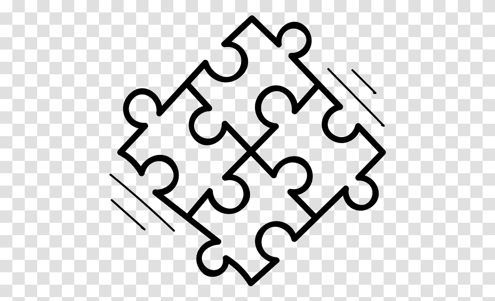 Designs Black And White Black And White Easy Design, Jigsaw Puzzle, Game, Bow, Photography Transparent Png