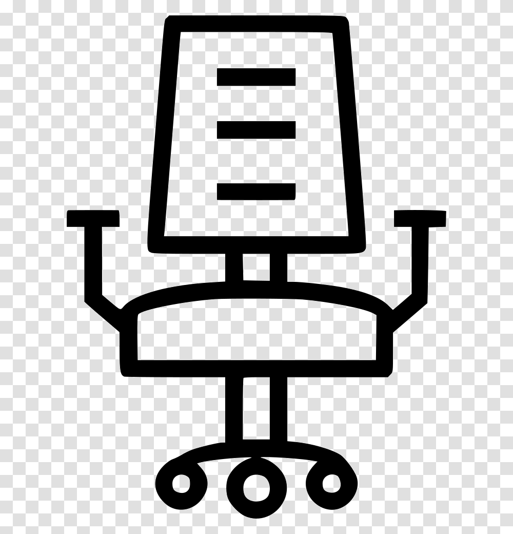 Desk Chair Office Furniture Home Office Offoce Chair Clip Art, Stencil, Mailbox Transparent Png